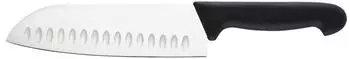 Schneider Santoku-Messer 18cm Kullenschliff, schwarzer Griff (260661)