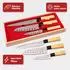 Westfalia Asia Messer-Set, 3-tlg., Holz-Etui, rostfreier Stahl (WF-1000491)