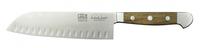 G&uuml;de E546/18, G&uuml;de Alpha Fasseiche Santokumesser 18 cm mit Kullen - CVM-Messerstahl