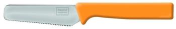 Hansi - Siebert GmbH & Co KG homiez Frühstücksmesser KNIFE orange, Brötchenmesser, Tafelmesser, Brotzeitmesser, Wellenschliff, Soft-Griff