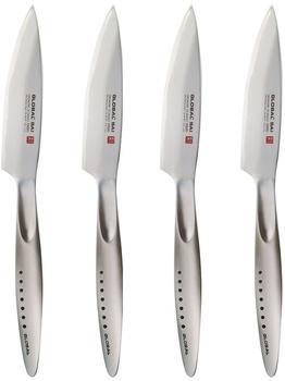 Global SAI Steakmesser-Set 4-teilig Cromova 18 Sanso Stahl (SAIT01/4)