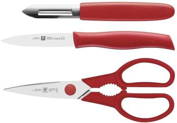 Zwilling ZWILLING Twin Grip Messerset 3-teilig rot