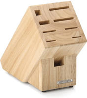 Continenta Messerblock 1 Stk. mit Scherenschlitz, Gummibaum 22x11,5x22cm