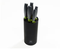 KING Messerblock "Carbon Optic" 6 Stk. Wellenschliff