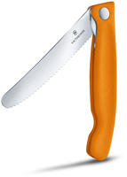 VICTORINOX Fr&uuml;hst&uuml;cksmesser Swiss Classic silber, orange glatt, Klinge: 11,0 cm, 1