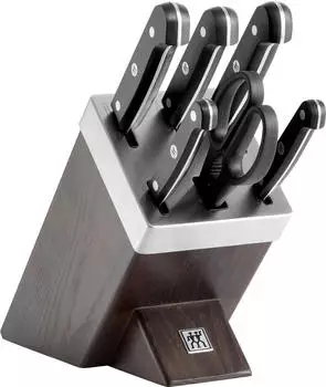 ZWILLING Gourmet Messerblock 7-tlg SharpBlock dunkelbraun