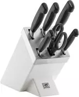 ZWILLING Four Star Selbstsch&auml;rfender Messerblock, 7-teilig - Wei&szlig; -...