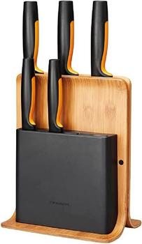 Fiskars Bambus Design-Messerblock mit 5 Messern (1057552)