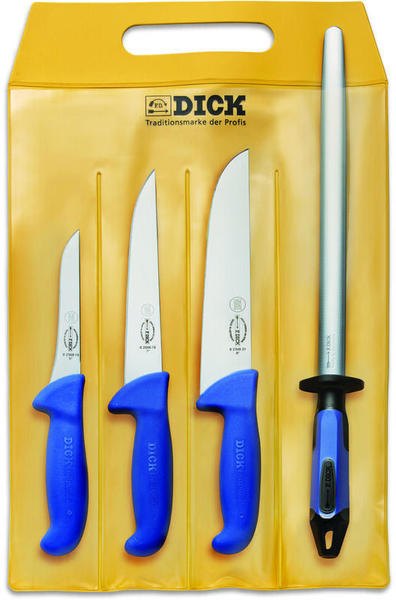 Dick ErgoGrip 4-teiliges Fleischermesserset 8255500 blau