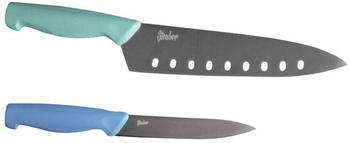 Steuber Messer-Set 2-tlg. Chefmesser + Allzweckmesser grün/blau