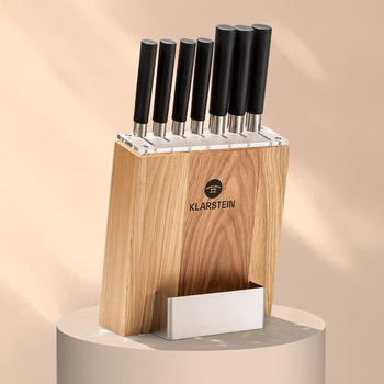 Klarstein Kitano Oak Messer-Set 8-teilig mit Block