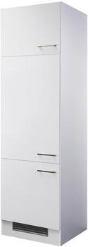 Flex-Well Kühlumbauschrank für 88er Einbaukühlschrank Varo BxTxH 60 x 57 x 200 cm Front weiß matt Korpus weiß