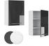 VICCO Hängeschrank Fame-Line 50 cm Weiß/Anthrazit Hochglanz modern