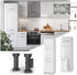 VICCO Herdschrank hoch Fame-Line 60 cm Weiß/Weiß Hochglanz modern