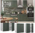 VICCO Hängeschrank Fame-Line 60 cm Weiß/Grün-Gold Landhaus