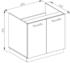 VICCO Spülenunterschrank R-Line 80 cm Weiß/Sonoma modern Arbeitsplatte