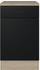 Flex-Well Unterschrank mit Schublade und Drehtür Capri 50 x 60 x 85 cm Front schwarz matt Korpus wildeiche