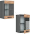 VICCO Glashängeschrank R-Line 40 cm Anthrazit/Eiche modern