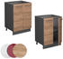 VICCO Unterschrank Fame-Line 60 cm Anthrazit/Eiche modern
