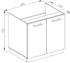 VICCO Spülenunterschrank R-Line 80 cm Anthrazit/Rot grifflos
