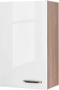 Flex-Well Oberschrank Valero 50cm wei&szlig; Hochglanz/Sonoma Eiche