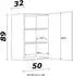 Flex-Well Oberschrank Valero 50cm weiß Hochglanz/Sonoma Eiche