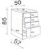 Centa Schubkastenschrank Ischia/Nano 50 cm Buche