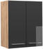 VICCO Hängeschrank Fame-Line 60 cm Eiche/Anthrazit Hochglanz modern