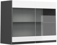 K&uuml;chenglasschrank R-line, Wei&szlig;, 80 Cm J-shape Vicco
