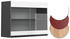 VICCO Glashängeschrank R-Line 80 cm Anthrazit/Weiß grifflos