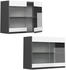 VICCO Glashängeschrank R-Line 80 cm Anthrazit/Weiß grifflos