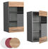 VICCO Glashängeschrank Fame-Line 40 cm Anthrazit/Eiche modern
