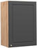 VICCO Hängeschrank Fame-Line 50 cm Eiche/Anthrazit-Gold Landhaus