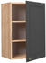 VICCO Hängeschrank Fame-Line 50 cm Eiche/Anthrazit-Gold Landhaus