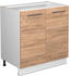 VICCO Unterschrank Fame-Line 80 cm Weiß/Eiche modern