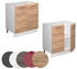 VICCO Unterschrank Fame-Line 80 cm Weiß/Eiche modern