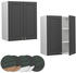 VICCO Hängeschrank Fame-Line 60 cm Weiß/Anthrazit-Gold Landhaus