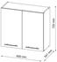 VICCO Hängeschrank Fame-Line 60 cm Weiß/Anthrazit-Gold Landhaus