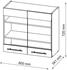 VICCO Glashängeschrank Fame-Line 80 cm Weiß/Anthrazit-Gold Landhaus