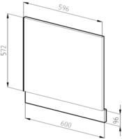 Frontblende R-line, Wei&szlig; Hochglanz, 60 Cm Ohne Arbeitsplatte Vicco