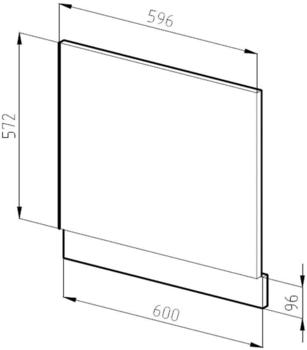 VICCO Geschirrsp&uuml;lerblende R-Line 60 cm Wei&szlig;/Wei&szlig; Hochglanz modern