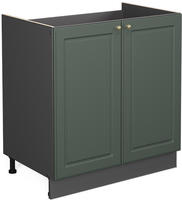 Vicco - Sp&uuml;lenunterschrank Fame-line, Gr&uuml;n-gold Landhaus, 80 Cm Ohne Arbeitsplatte