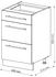 VICCO Schubladenunterschrank Fame-Line 50 cm Eiche/Anthrazit-Gold Landhaus
