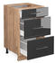 VICCO Unterschrank Fame-Line 50cm Anthrazit Hochglanz/Goldkraft mit Schubladen