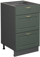 Vicco - K&uuml;chenunterschrank Fame-line, Gr&uuml;n-gold Landhaus, 50 Cm Ohne Arbeitsplatte