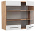 VICCO Glashängeschrank Fame-Line 80 cm Eiche/Weiß Hochglanz modern
