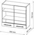 VICCO Glashängeschrank Fame-Line 80 cm Eiche/Weiß Hochglanz modern