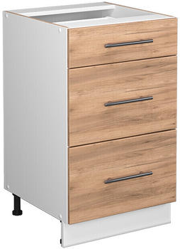 VICCO Schubladenunterschrank Fame-Line 50 cm Wei&szlig;/Eiche modern
