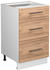 VICCO Schubladenunterschrank Fame-Line 50 cm Weiß/Eiche modern