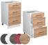 VICCO Schubladenunterschrank Fame-Line 50 cm Weiß/Eiche modern